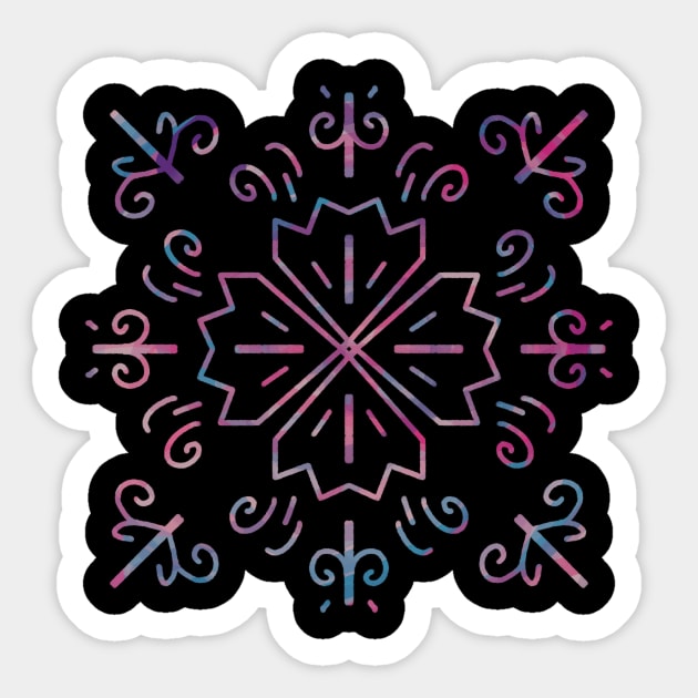 Four Leaves Clover Mandala for Luck Sticker by nathalieaynie